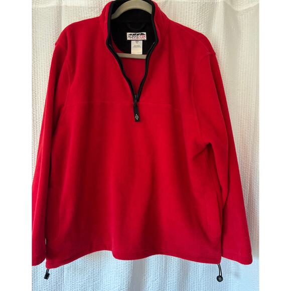 Alpine Tek by Palmetto's Women’s Red Fleece 1/4 Zip Pullover Fleece Jacket Sz XL - Picture 2 of 7